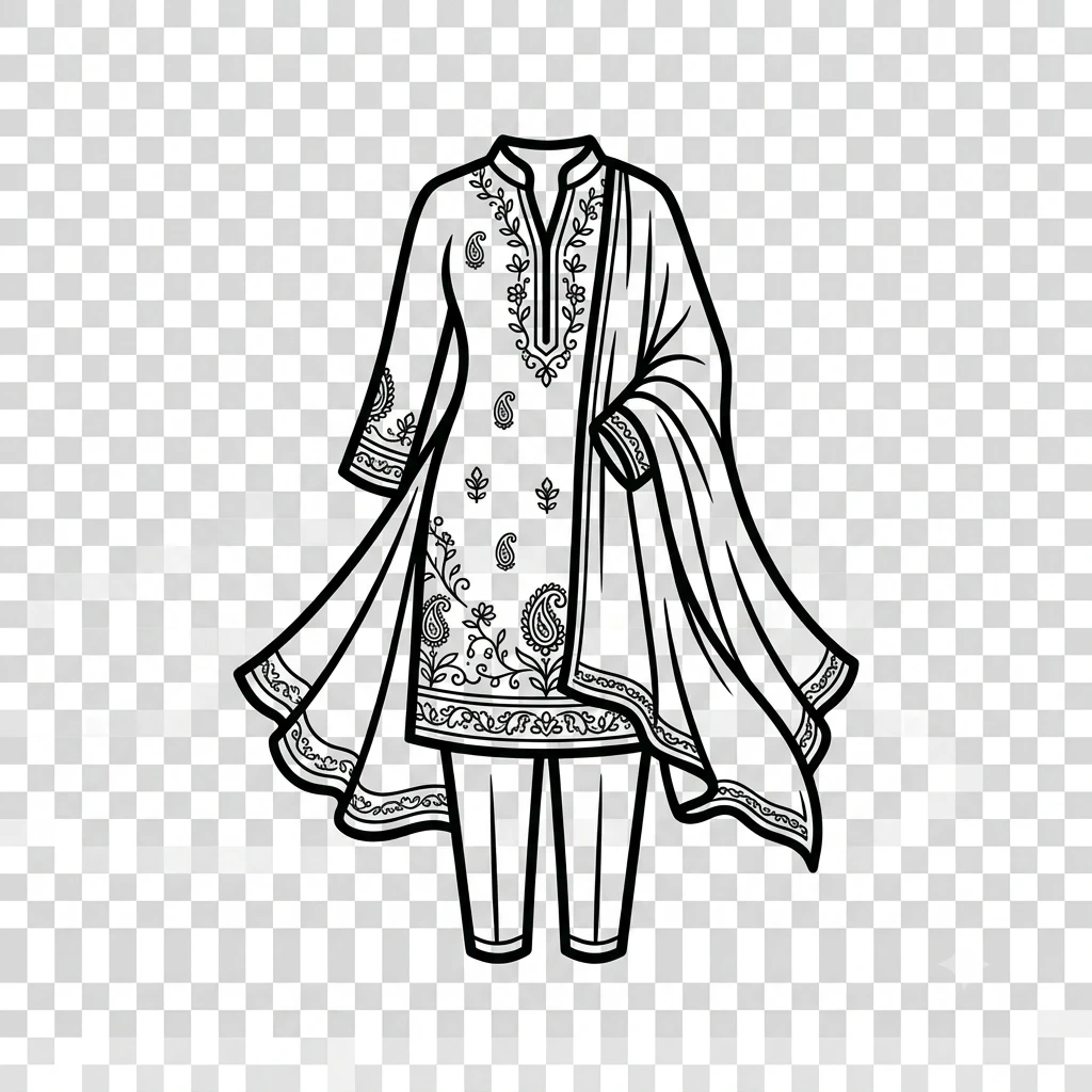 Three pise & Lehenga