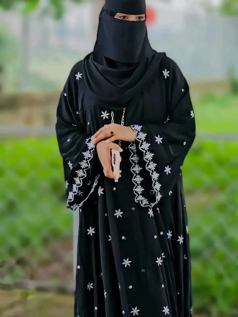 Dubai chery kapor with computer embroidery